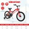LED Lighted 18-Inch Kids Bike with Training Wheels for Children Aged 4-8 - 52.5" L x 21.5" W x 30" H